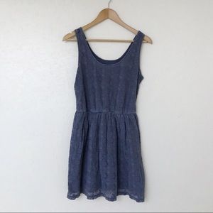 Mossimo; Lace Dress Blue Overdye